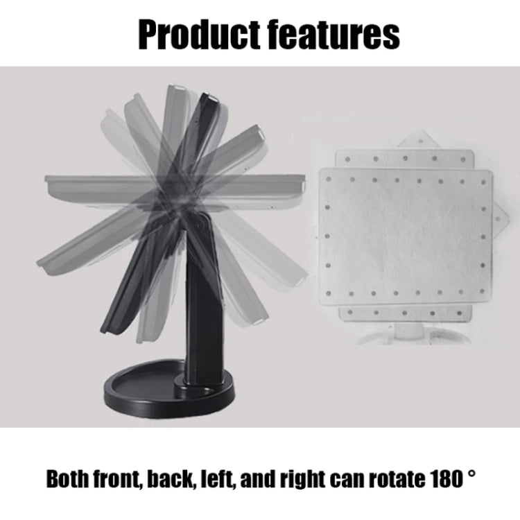 LED Desktop Makeup Mirror Rotatable Dimmable With Touch Switch Vanity Mirrors