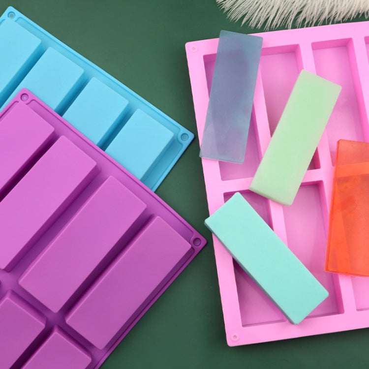 8 Grids Rectangular Silicone Handmade Soap Mould DIY Aromatherapy Mould
