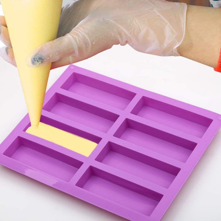 8 Grids Rectangular Silicone Handmade Soap Mould DIY Aromatherapy Mould