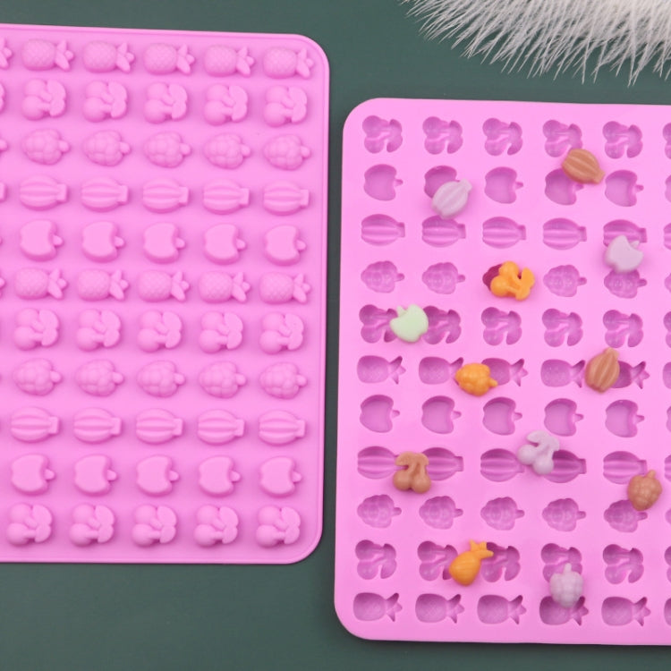 66 Grids Fruit Silicone Fudge Molds Mini Candy Molds