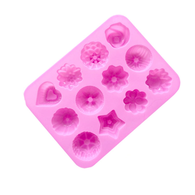 12 Grids Different Flower Grass Shape Silicon Model Kitchen Baking Cake Model DIY Handmade Soap Mould