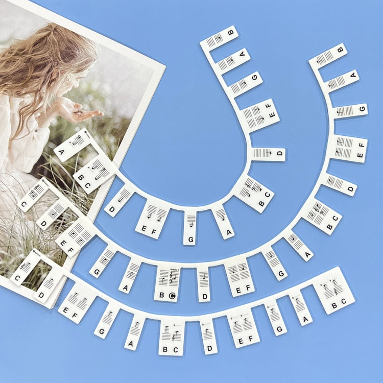 Silicone Piano Notes Guide Removable Piano Keyboard