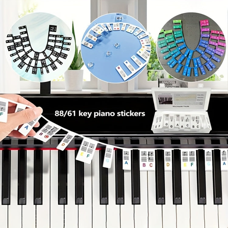 Silicone Piano Notes Guide Removable Piano Keyboard