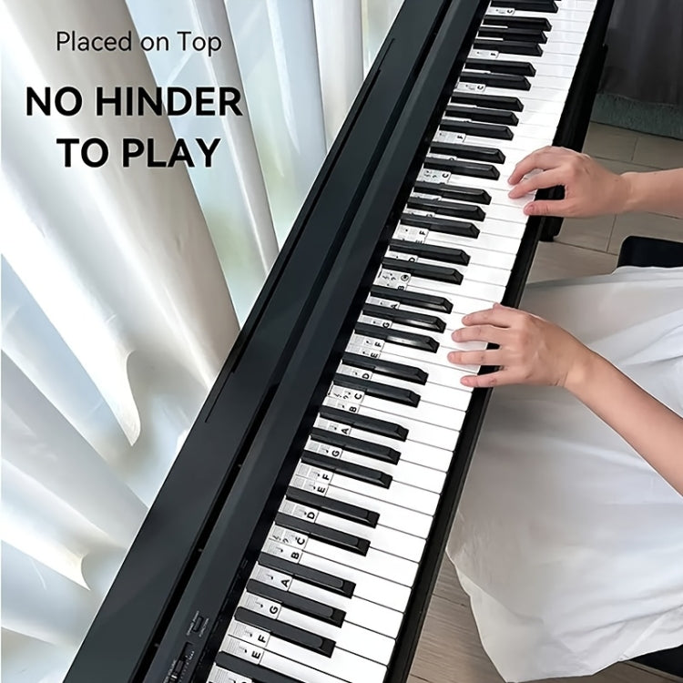 Silicone Piano Notes Guide Removable Piano Keyboard