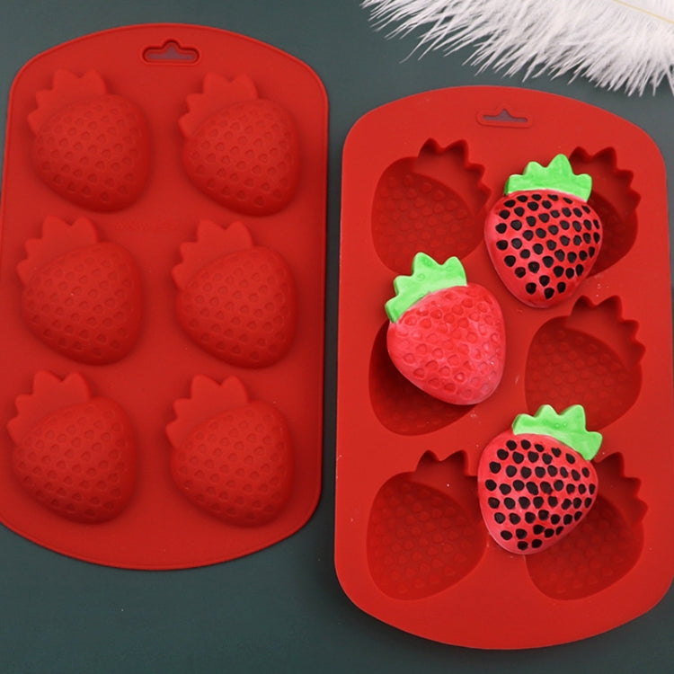 6 Grids Strawberry Silicone Cake Mold Baking DIY Chocolate Mould