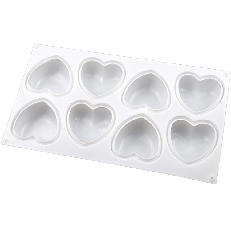 8 Grids Heart Silicone Chocolate Mold Handmade Aroma Soap Mould