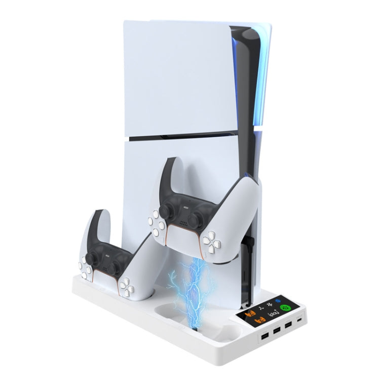 For PS5 Slim iplay HA-8006 Console Multifunctional Cooling Dock Handle Dual Charging Stand Handle Headphone Organizer