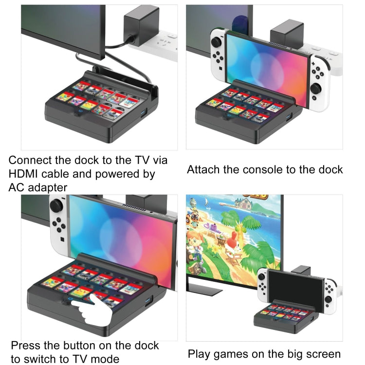 For Switch / Switch OLED Iplay NG-SW279 Cast Screen Charger Video Conversion Dock With Storage