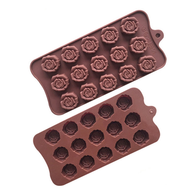 15 Grids Dimensional Rose Chocolate Mould Silicone Handmade Soap Molds
