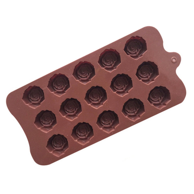 15 Grids Dimensional Rose Chocolate Mould Silicone Handmade Soap Molds