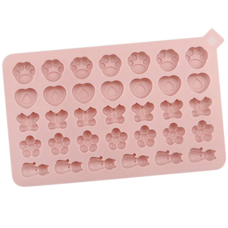 34 Grids Cats Butterfly Flower Silicone Mould DIY Cookie And Candy Decoration Molds