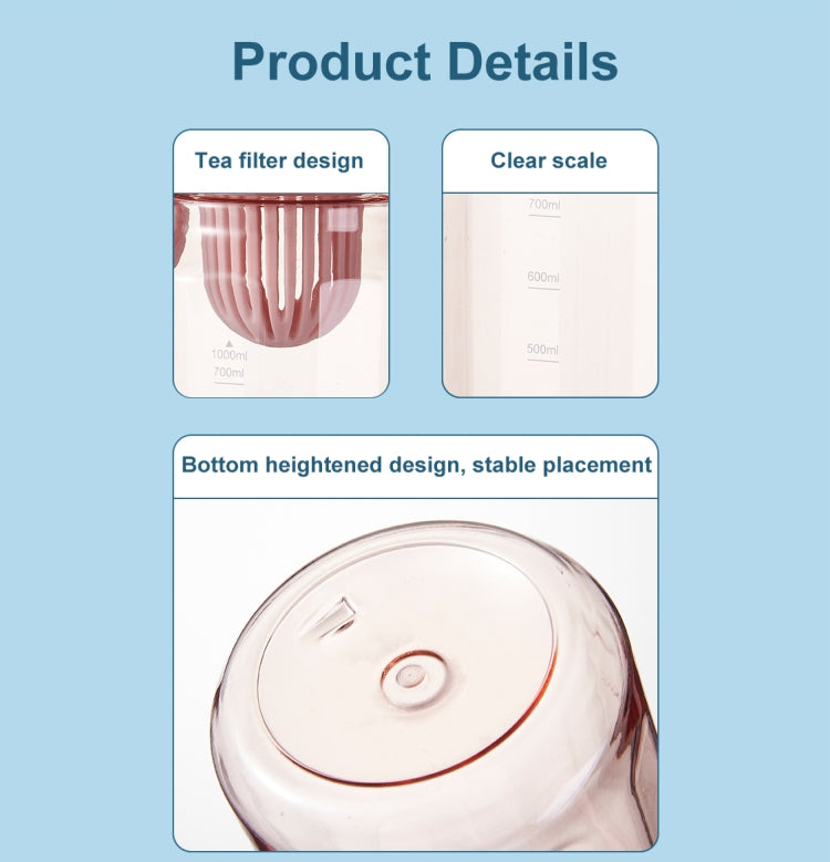 Large Capacity Outdoor Portable Sports Fitness Water Cup With Tea Strainer