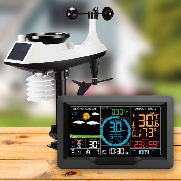 Wireless Weather Station Wind Speed Rain And Wind Direction Detection Weather Forecast Clock