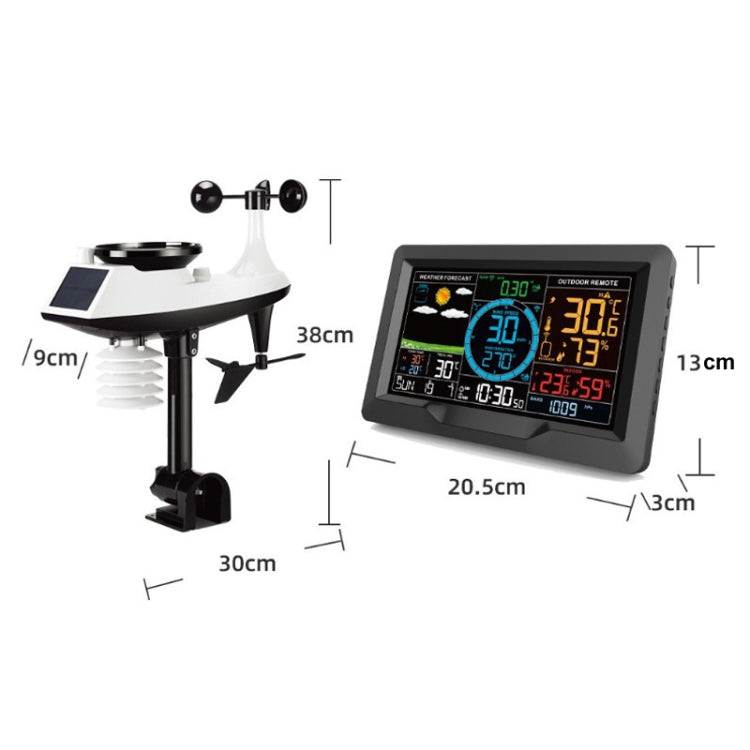 Wireless Weather Station Wind Speed Rain And Wind Direction Detection Weather Forecast Clock