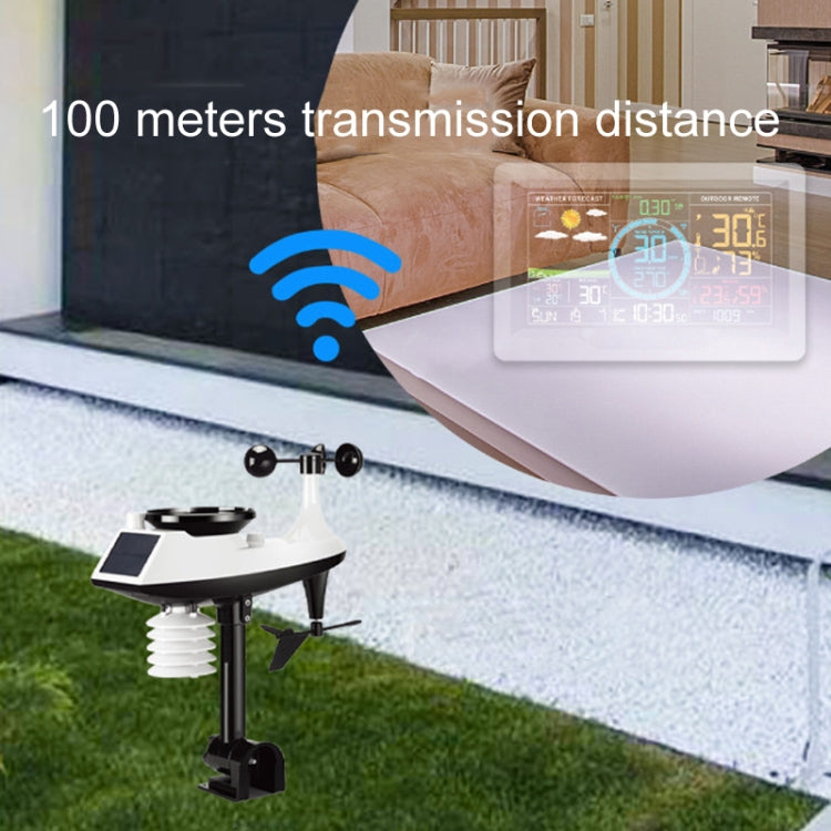 Wireless Weather Station Wind Speed Rain And Wind Direction Detection Weather Forecast Clock