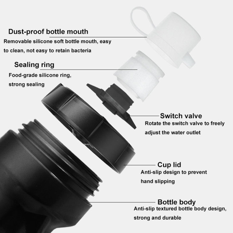 YouGuoLe 600ml PP5 Plastic Outdoor Bicycle Cycling Fitness Squeeze Water Cup