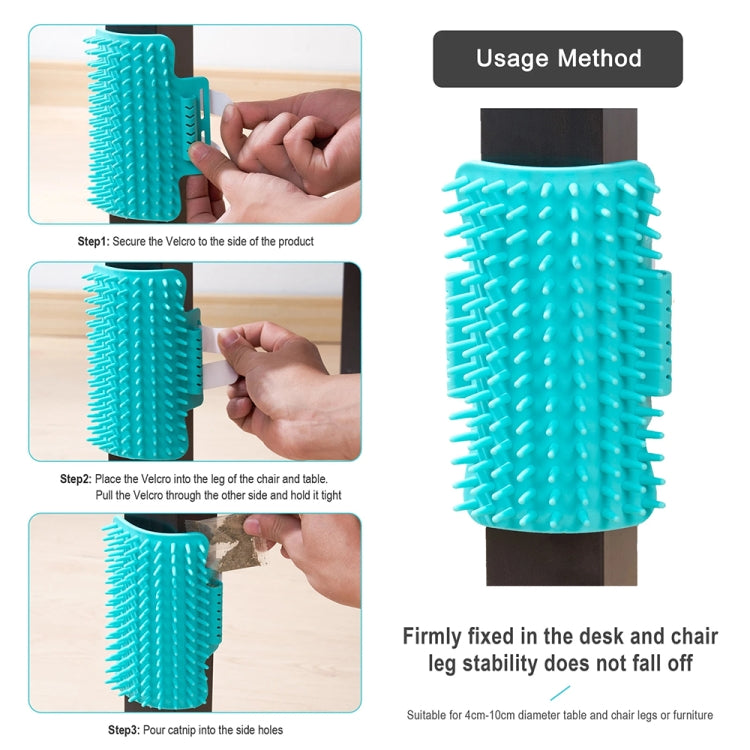 3pcs Pet Table Leg Hair Rubbing Massage Brush Cat Scratcher