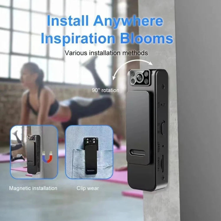 1080P Video Recorder 130 Degree Wide Angle Lens Camera With Back Clip Infrared Night Vision