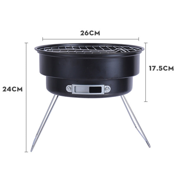 Portable Small Outdoor Folding Round BBQ Grill Wild Camping Cooking Tools