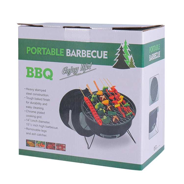 Portable Small Outdoor Folding Round BBQ Grill Wild Camping Cooking Tools