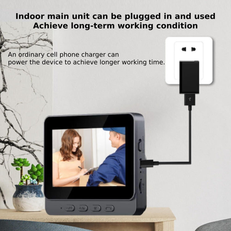 Wireless 2.4G Visual Intercom Doorbell 4.3 inch IPS Screen with Camera Monitor Night Vision