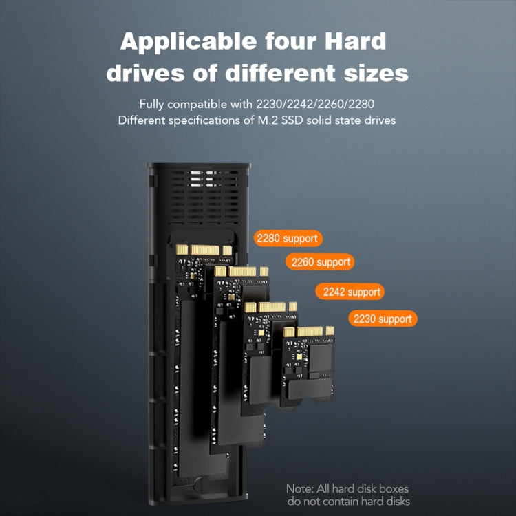 Blueendless M2815SN M.2 Dual Protocol Type-C 3.1 Mobile Hard Disk Box Laptop External SSD