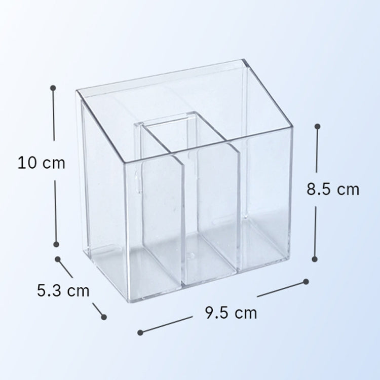 3-Compartment Clear Plastic Organizers Wall-Mounted Cosmetic Storage Box