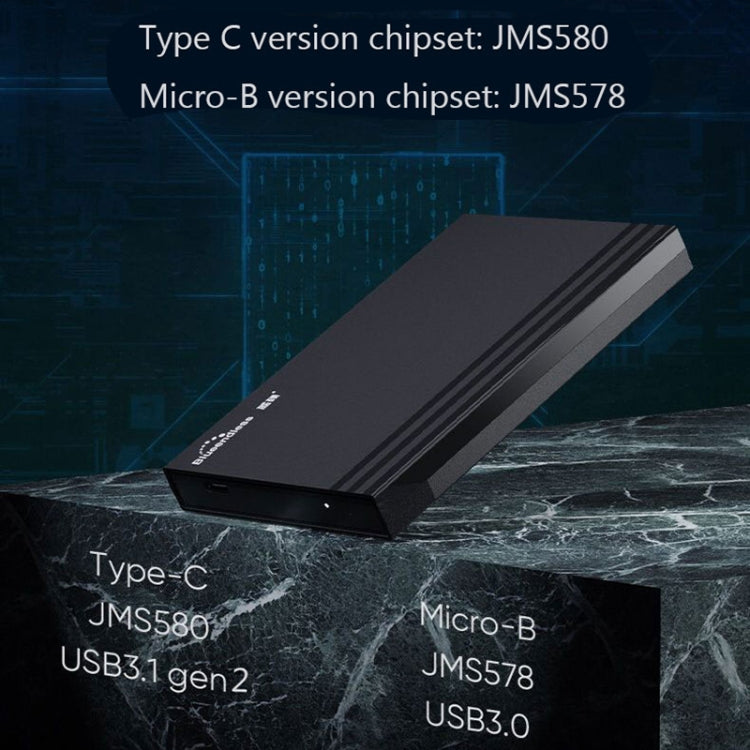 Blueendless MR23S 2.5-inch SATA Mobile Hard Disk Enclosure Tool-free Laptop External SSD