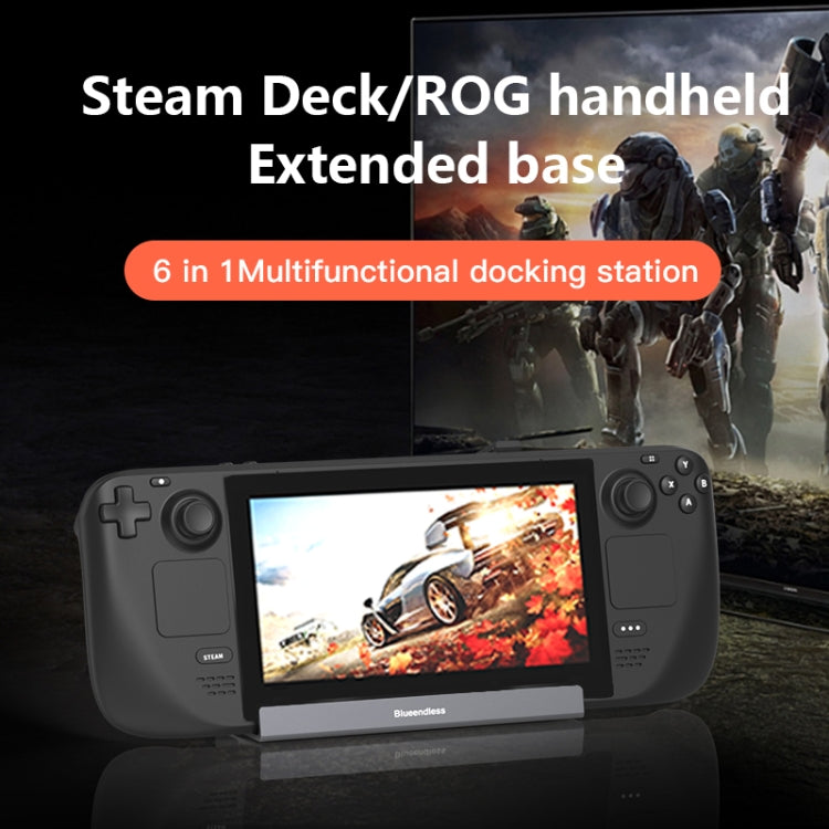 For Steam Deck/ROG Blueendless DS601 Type-C Game Console Base HUB Docking Station