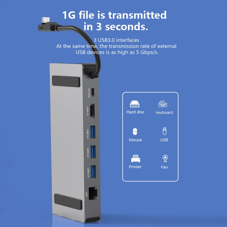 For Steam Deck/ROG Blueendless DS601 Type-C Game Console Base HUB Docking Station