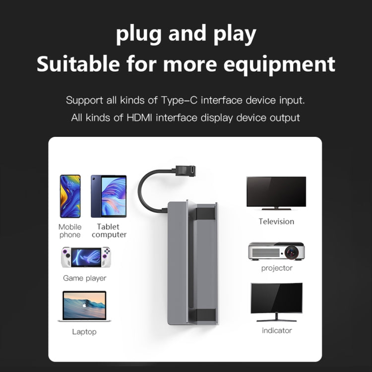 For Steam Deck/ROG Blueendless DS601 Type-C Game Console Base HUB Docking Station