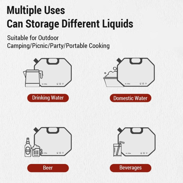 AOTU AT6667 Outdoor Large Capacity Water Bottle 9L Portable Folding Water Bottle Camping Car Drink Barrel