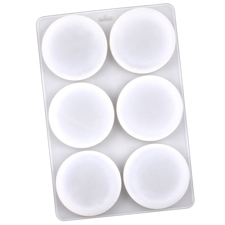 6 Grids Round Silicone Cake Molds Home DIY Handmade Soap Mould