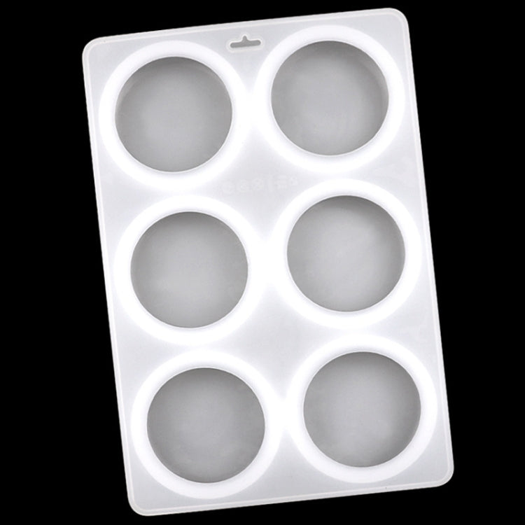 6 Grids Round Silicone Cake Molds Home DIY Handmade Soap Mould