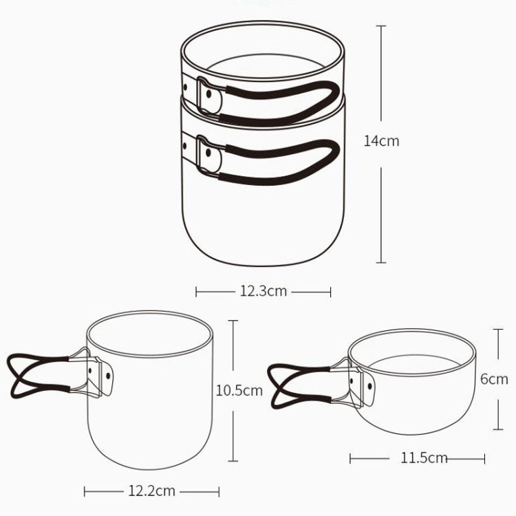 AOTU AT101 2 In 1 Outdoor Camping Cookware Picnic Portable Pot
