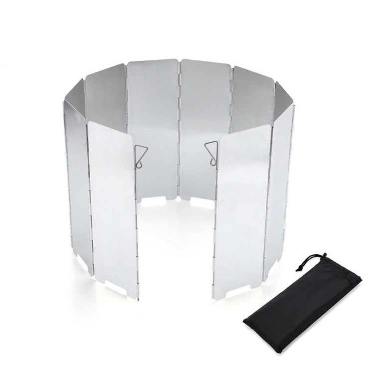 AOTU AT6344-1 10pcs /Set Outdoor Camping With Pins Aluminum Stove Windshield