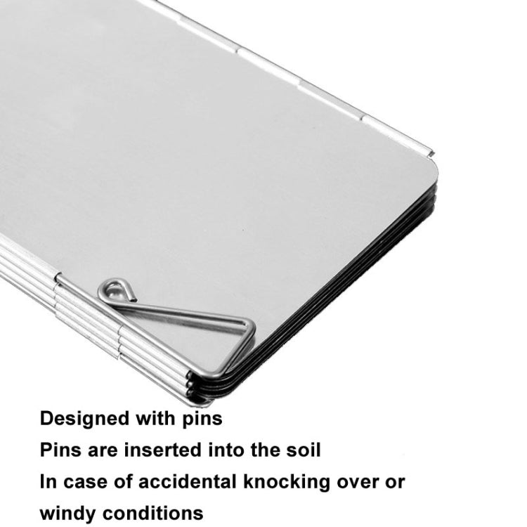 AOTU AT6344-1 10pcs /Set Outdoor Camping With Pins Aluminum Stove Windshield