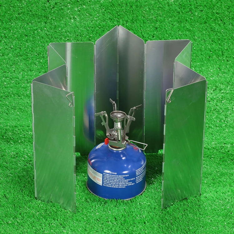 AOTU AT6344-1 10pcs /Set Outdoor Camping With Pins Aluminum Stove Windshield