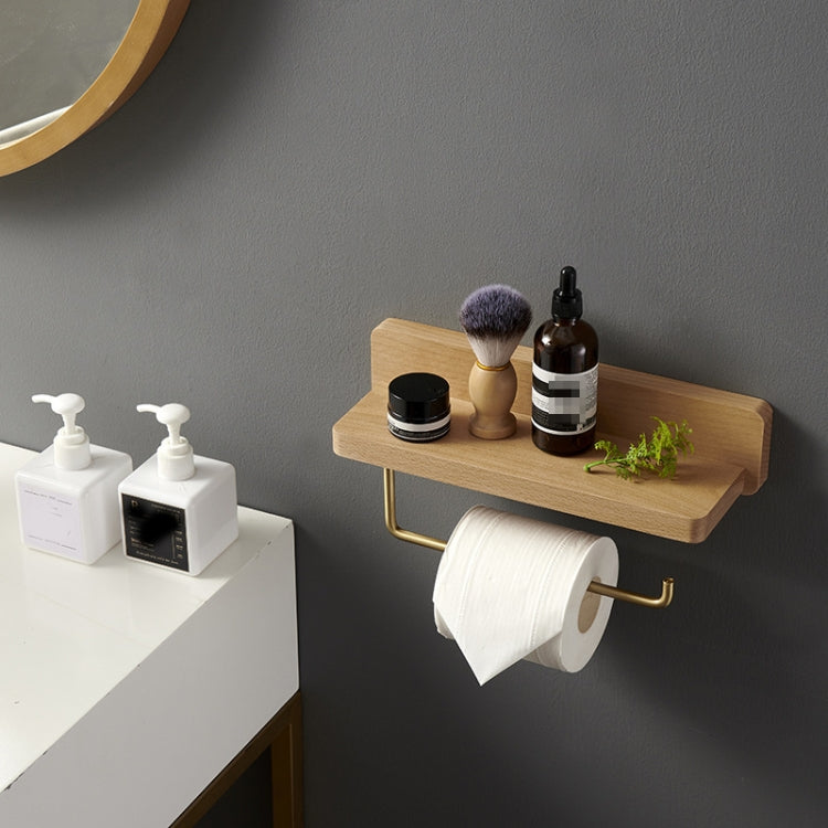Wall-Mounted Paper Towel Rack Bathroom Shelf Roll Tissue Holder