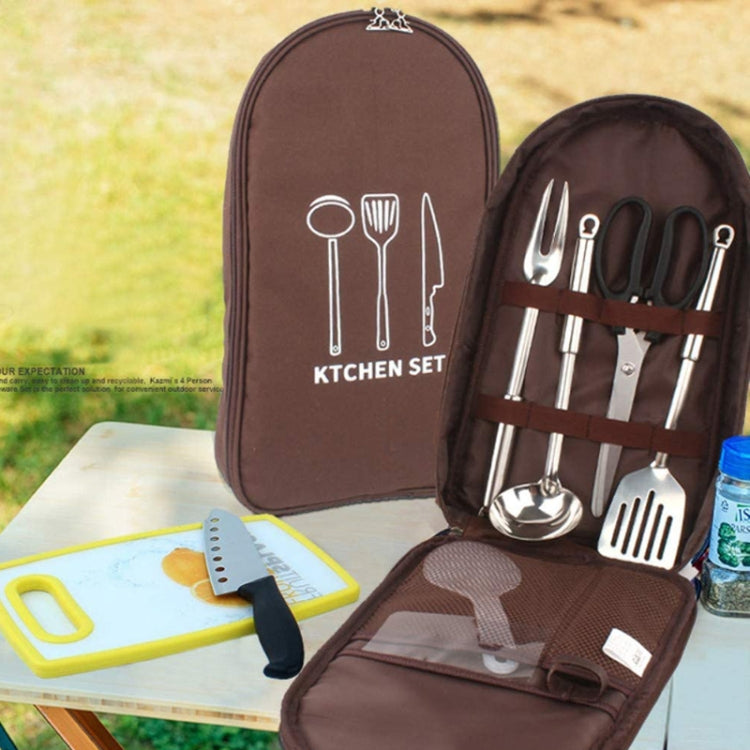 Outdoor Camping Kitchen Utensils Portable Storage Bag Picnic Flatware Supplies