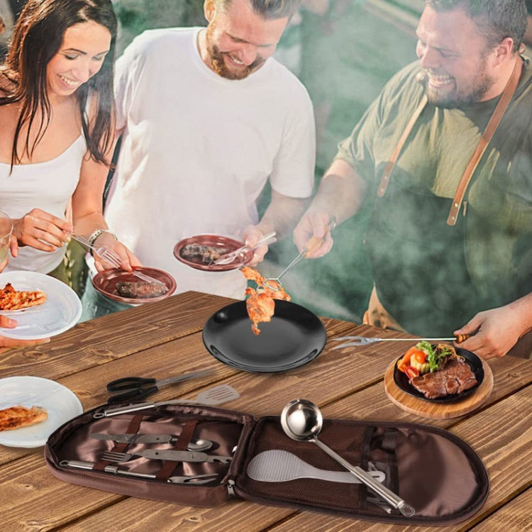 Outdoor Camping Kitchen Utensils Portable Storage Bag Picnic Flatware Supplies