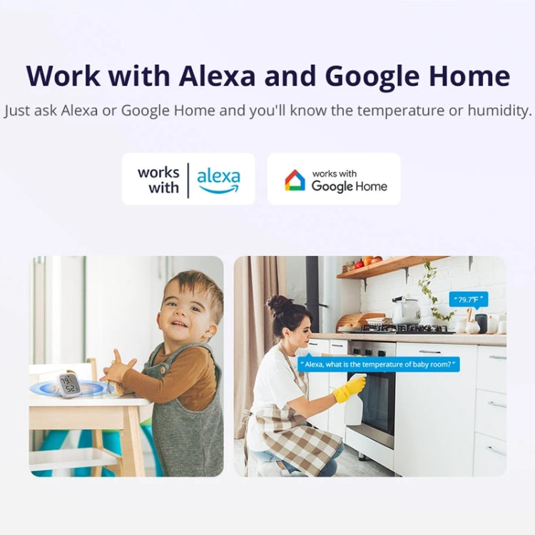 SONOFF SNZB-02D 2.5 inch LCD Smart Sensor Real-Time Monitoring Linkage