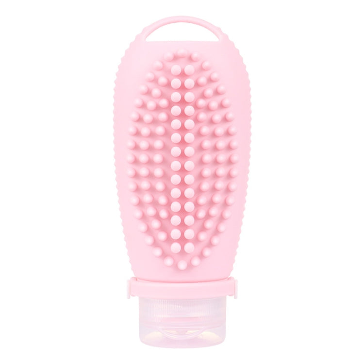 100ml 2 In1 Travel Dispenser Bottle Silicone Portable Massage Brush Shampoo Lotion Divider Bottle