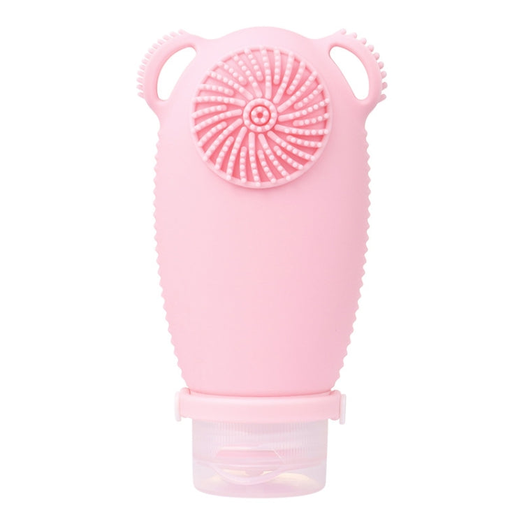 100ml Travel Cleaning Lotion Dispenser Bottle With Washing Brush Cosmetic Shampoo Storage Bottle