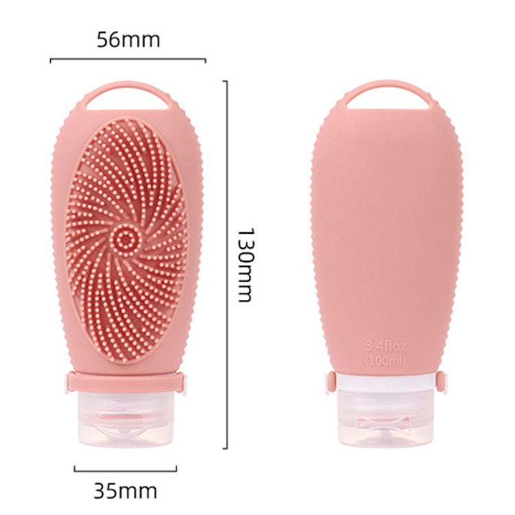 100ml Shower Bath Brush Dispenser Bottle Travel Portable Shampoo Cosmetic Lotion Dispenser Bottle