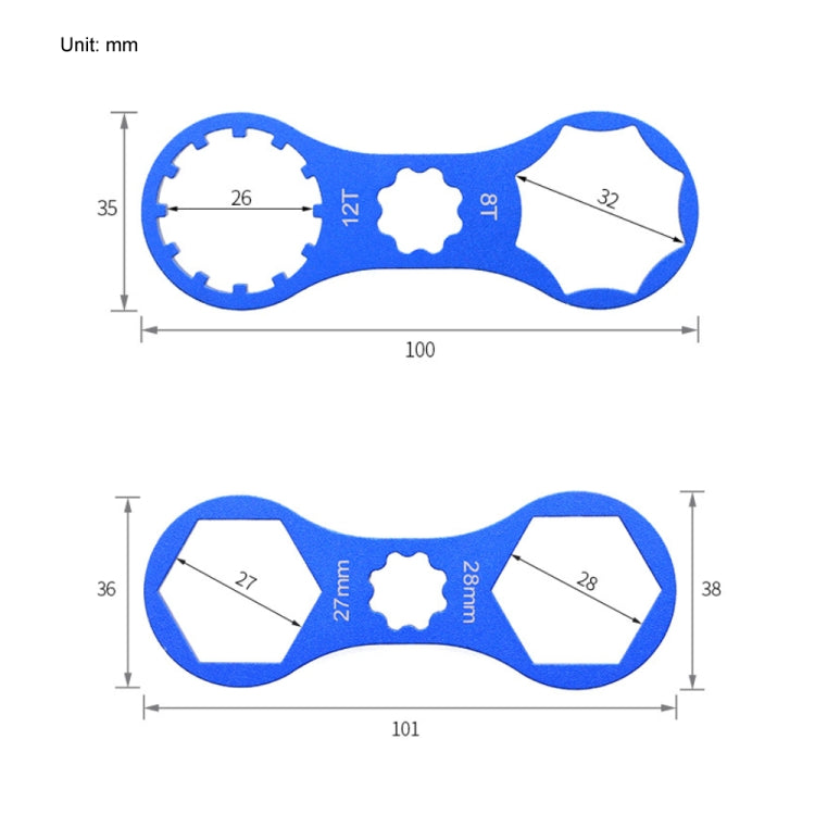 Mountain Bike Fork Crown Wrench Shock Absorber Cover Removal Tool