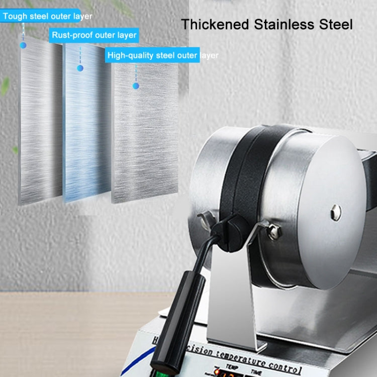 1200W  Commercial Waffle Maker Stainless Steel Rotatable Waffle Machine