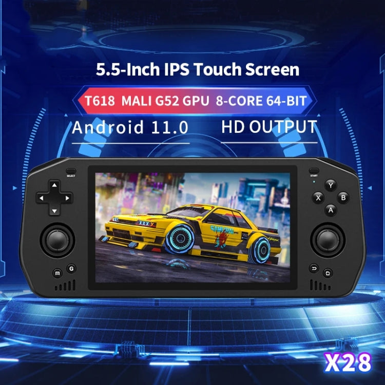 POWKIDDY X28  Android 11 Handheld Retro Game Console 5.5 Inch Touch IPS Screen Game Machine 4+64G