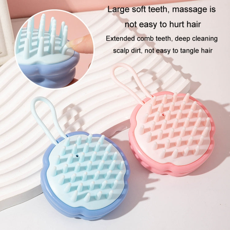 Children Silicone Shampoo Brush Scalp Massage Comb Hangable Hair Washing Comb
