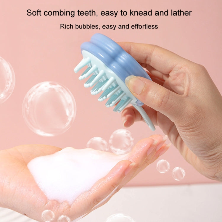 Children Silicone Shampoo Brush Scalp Massage Comb Hangable Hair Washing Comb